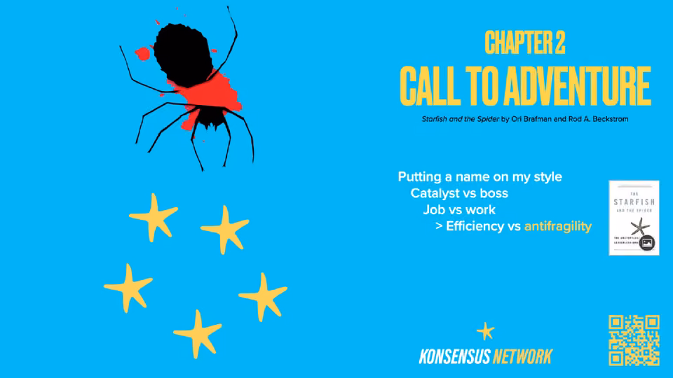 Call to adventure: the spider falls, the starfish multiply